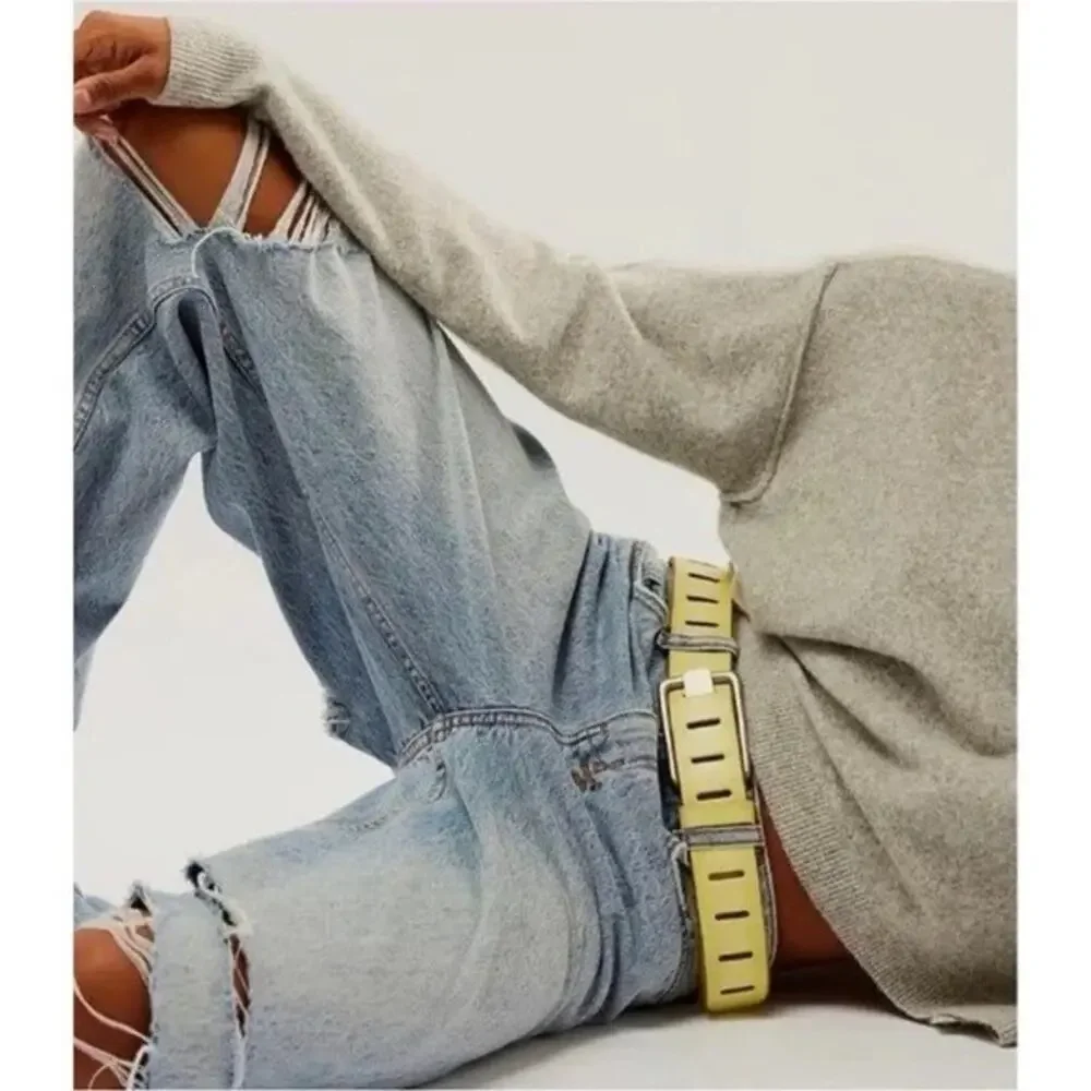 New- Free People We The Free Jona Belt In Purple & Yellow